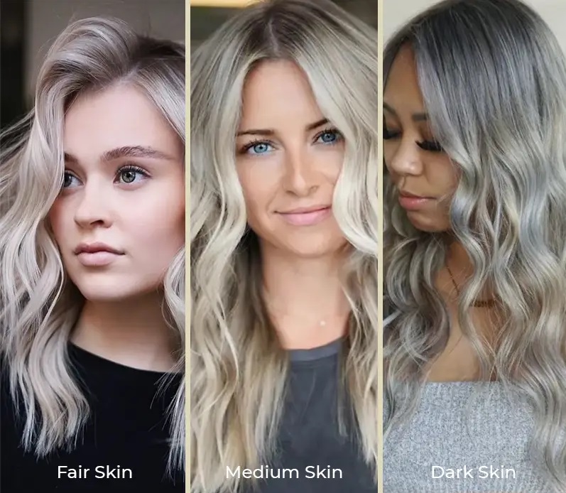 Mushroom Blonde & Ashy Tones (رنگ مو بلوند قارچی و تناژهای خاکستری):